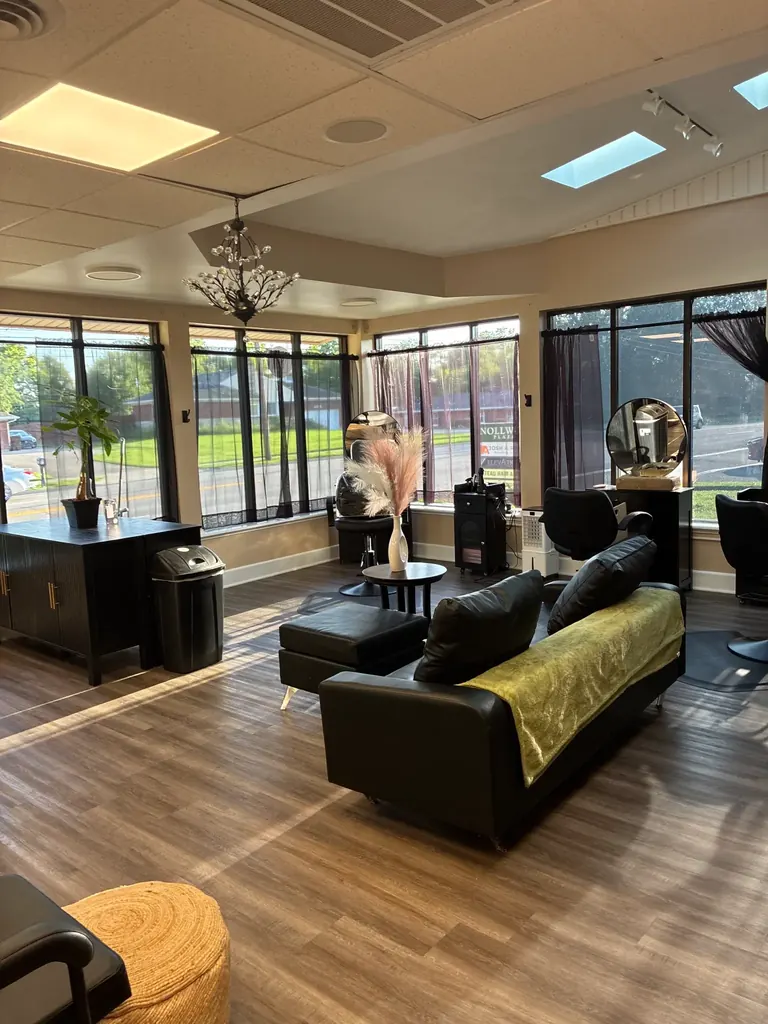 Lounge and styling space inside Beauty B. Collective